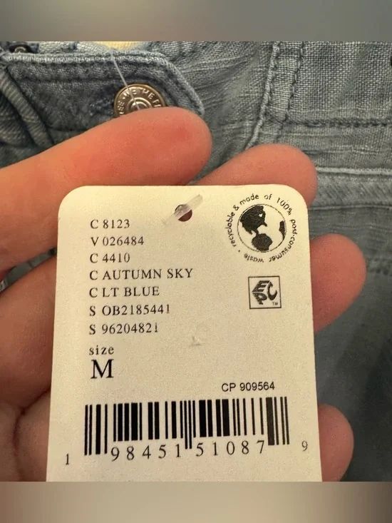 NWT Free People We The Free Park Ave Pants - autumn sky blue - medium - Picture 9 of 9